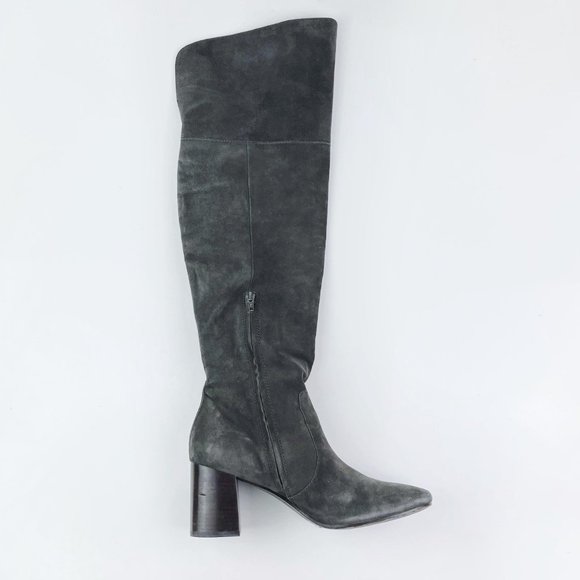 ⚡️SOLD⚡️ frye the clara grey suede over the knee heeled boots - size 9.5 - Picture 9 of 11